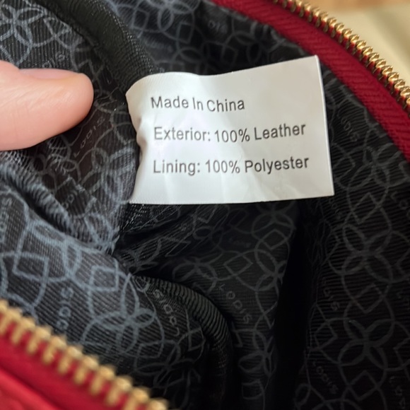 LODIS Genuine Red Leather Wristlet - Picture 9 of 10